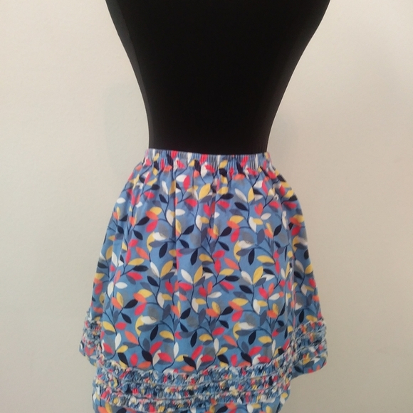 L.L. Bean Ribbed Cotton Botanicals Skirt, Size 12 - Picture 4 of 7